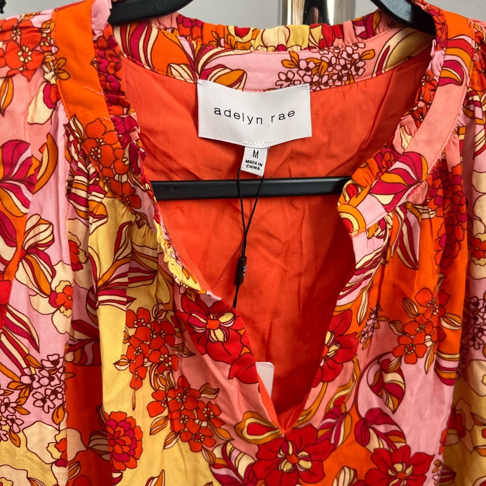 Anthropologie Adelyn Rae Floral 3/4 Sleeve Dress - Picture 8 of 10